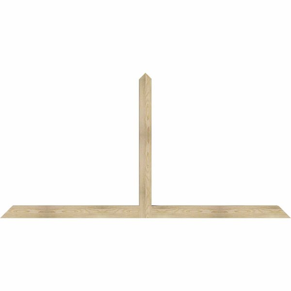 Ekena Millwork Portland Rough Sawn Timber Gable Bracket, Douglas Fir, 96"W x 48"H x 4"D x 4"F, 12/12 Pitch GBW096X48X0404POR00RDF - main
